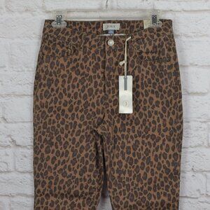NWT Jolt Leopard Stretch Ankle Crop Jeans 3/26W